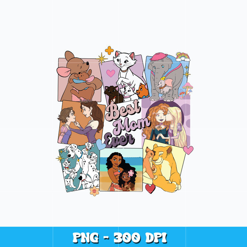 Best mom ever png, Disney family png