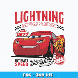 lightning mcqueen est 1977 png, disney png, disney vacation png, logo design png, digital file, instant download.