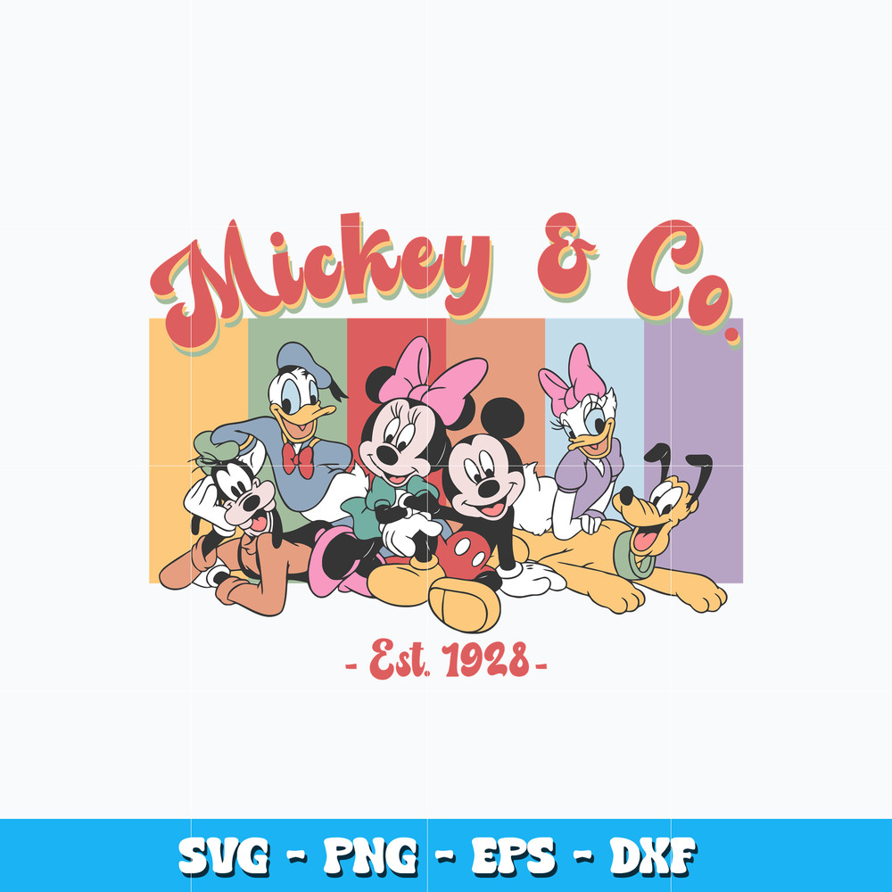 Mickey and co est 1928 svg