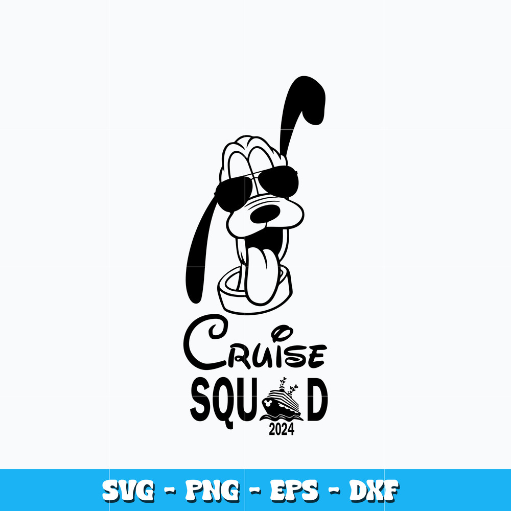 Cruise Squad Goofy dog svg