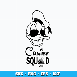 cruise squad donald duck svg, donald duck svg, disney vacation svg, logo design svg, digital file, instant download.