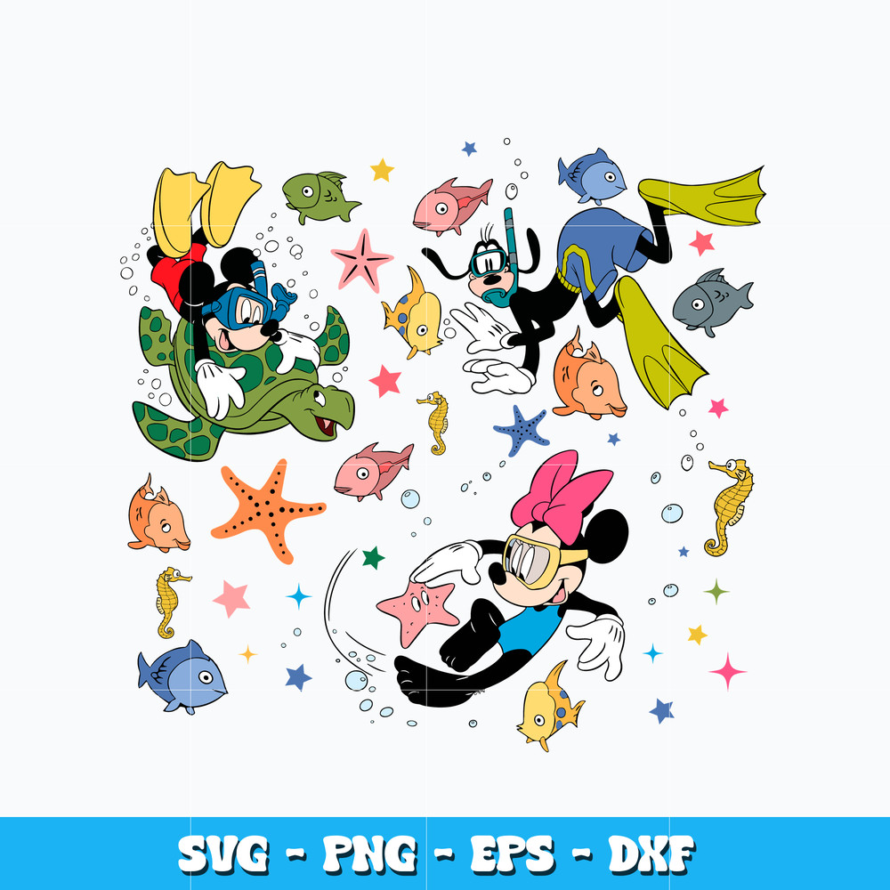 Summer Time svg, Mickey mouse and friends svg