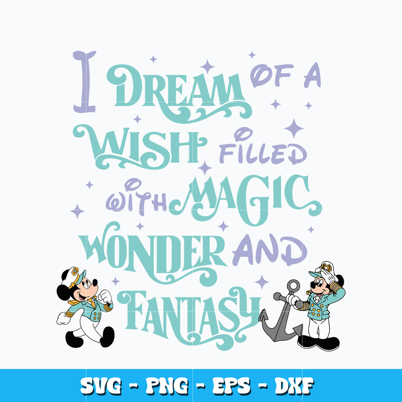 I Dream of A Wish svg, Mickey Cruise svg
