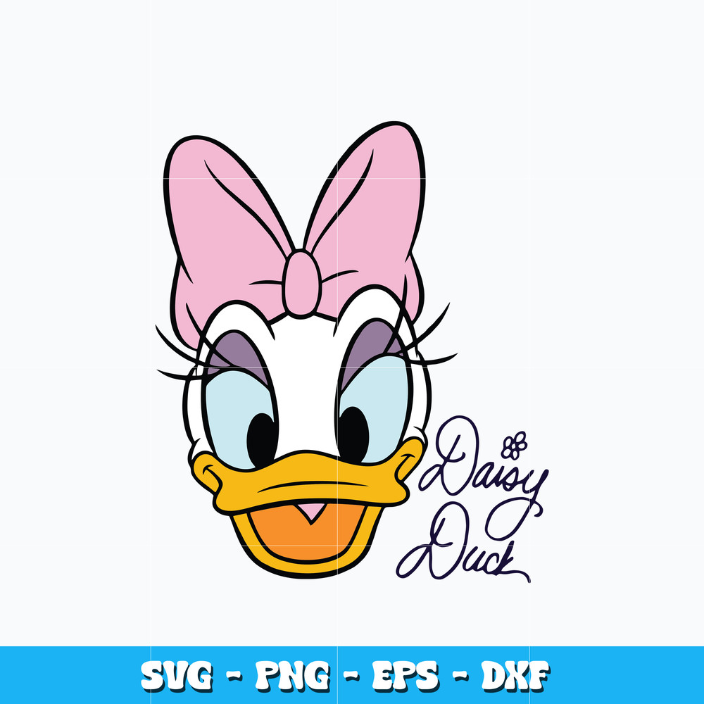 Daisy face svg, Disney Daisy duck svg