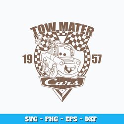 tow mater 1957 cars svg, disney cars svg, disney vacation svg, logo design svg, digital file, instant download.