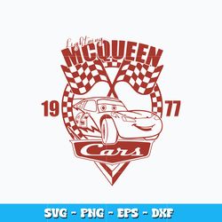 lightning mcqueen 1977 cars svg, disney cars svg, disney vacation svg, logo design svg, digital file, instant download.