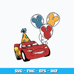 lightning mcqueen birthday svg, disney cars svg, disney vacation svg, logo design svg, digital file, instant download.