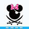 Minnie Pirates svg, Disney minnie mouse head svg