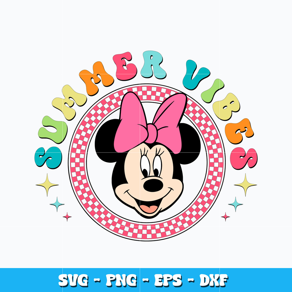 Summer vibes Minnie mouse svg