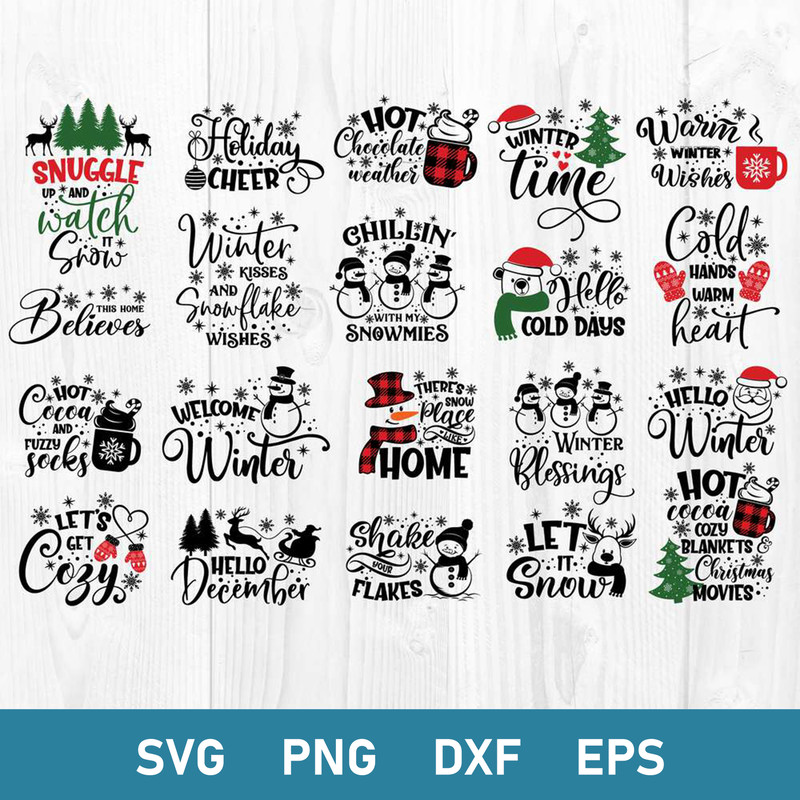 Bundle Christmas Svg, Merry Christmas SvgChristmas Quotes Svg, Png Dxf Eps File.jpg