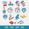 Bundle Dr Seuss Svg, One Fish, Two Fish, Red Fish, Blue Fish Svg, Thing Svg, Png Dxf Eps File.jpg