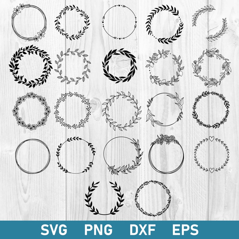 Bundle Wreath Svg, Wreath Svg, Floral Wreath Svg, Laurel Wreath Svg, Png Dfx Eps File.jpg