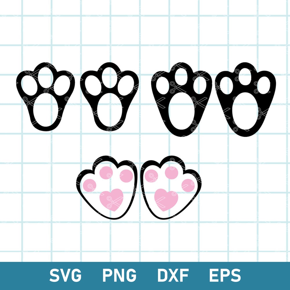 Bunnt Feet Svg, Rabbit Feet Svg, Easter Svg, Png Dxf Eps Digital File.jpg