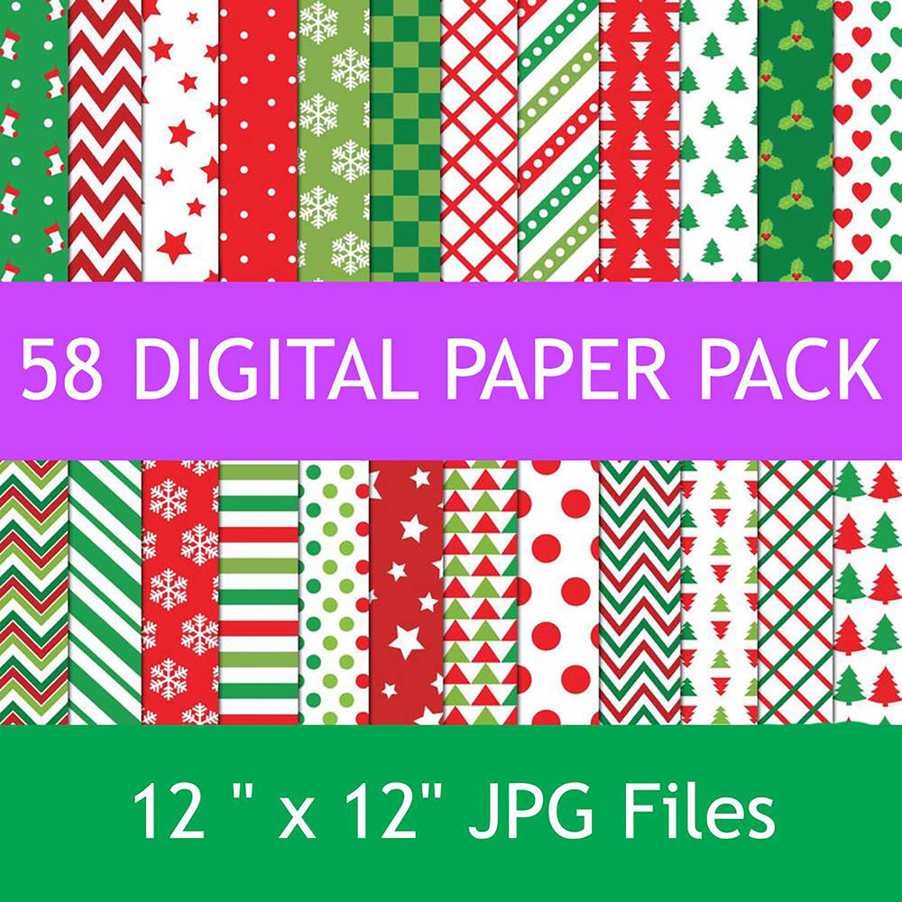 Christmas Digital Paper Jpg, Christmas Jpg, Digital Paper Pack, Instant Download.jpg