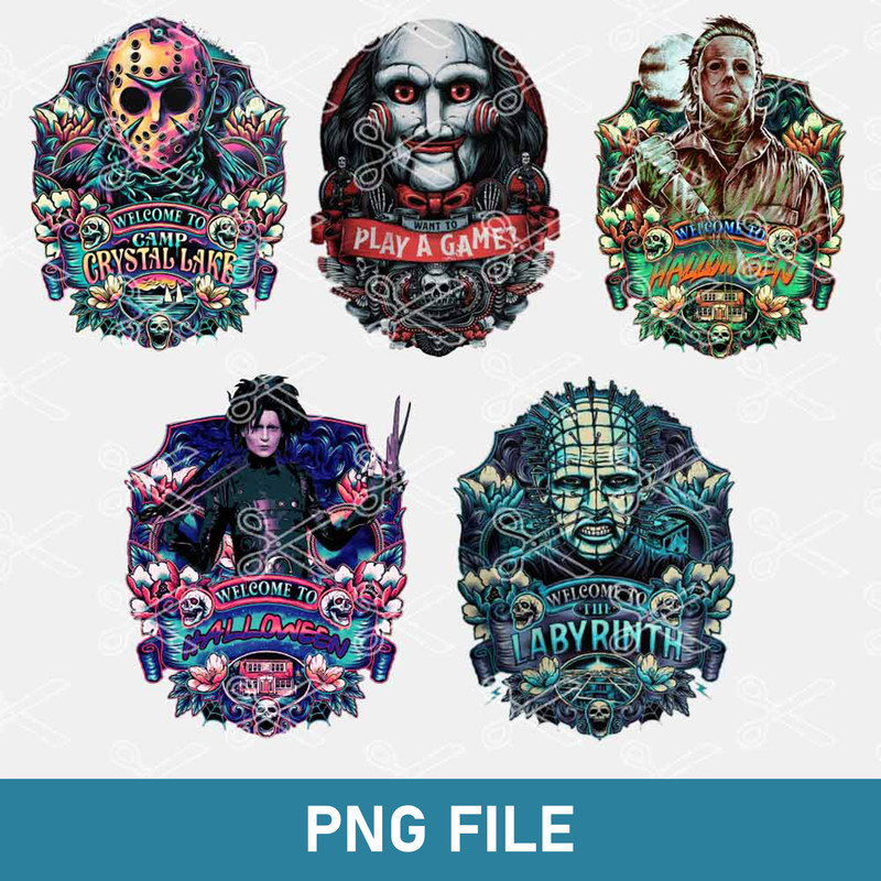 Horror Movies Characters Bundle Png, Camp Crystal Lake Png, Horror Png, Halloween Png Digital FileFile.jpg