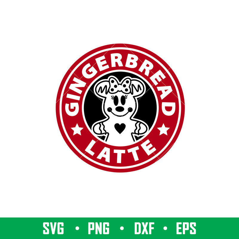 Gingerbread Latte Minnie, Gingerbread Latte Minnie Mouse Svg, Starbucks Svg, Coffee Ring Svg, Cold Cup Svg,png,dxf,eps file.jpeg
