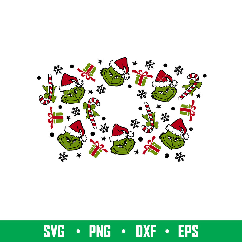 Grinchmas Lollipops Full Wrap, Grinchmas Lollipops Full Wrap Svg, Starbucks Svg, Coffee Ring Svg, Cold Cup Svg,png,dxf,eps file.jpeg