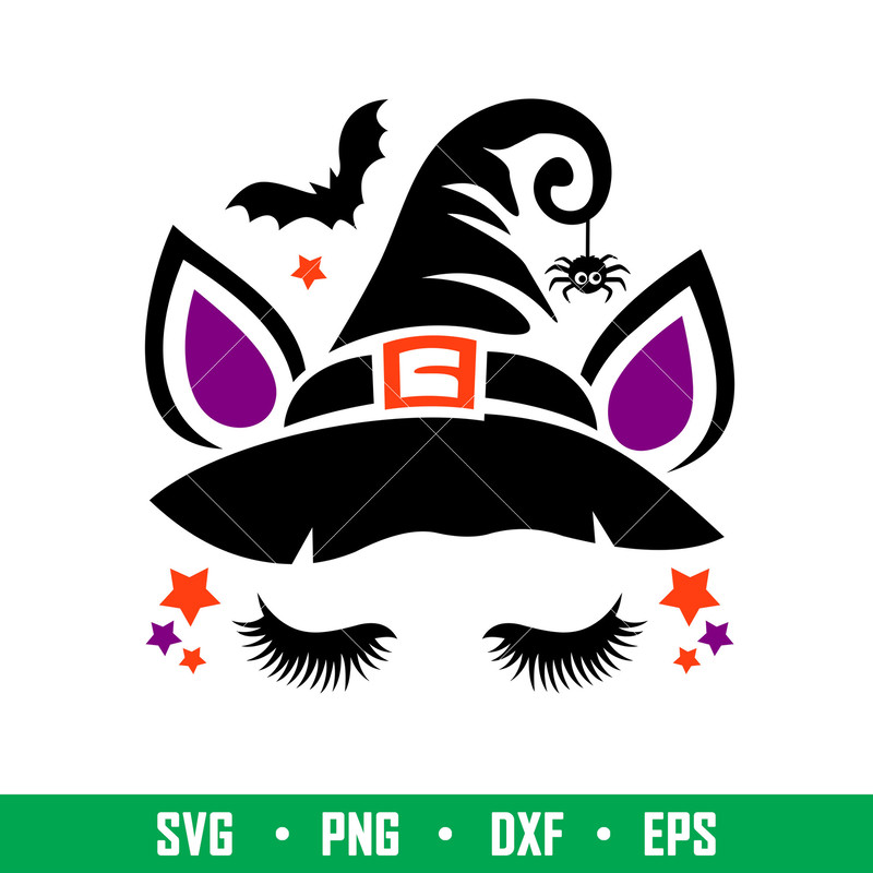 Halloween Unicorn, Halloween Unicorn Svg, Witch Unicorn Svg, Halloween Svg,png,dxf,eps file.jpeg
