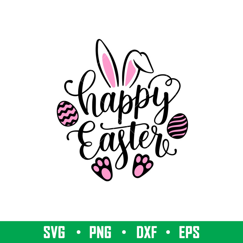 Happy Easter, Snuggle Bunny Svg, Happy Easter Svg, Easter egg Svg, Spring Svg, png,eps, dxf file.jpeg