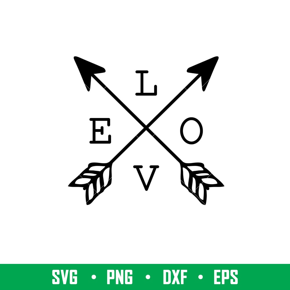Love Arrows, Love Arrows Svg, Valentine’s Day Svg, Valentine Svg, Love Svg,png, dxf, eps file.jpeg
