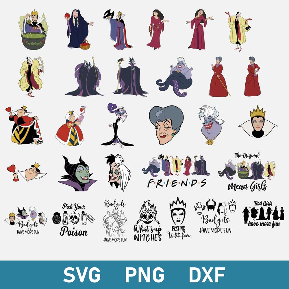 Bundle Villains Disney Svg, Villains Svg, Maleficent Svg, Disney Svg, Instant Dowload.jpg