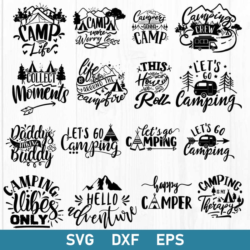 Camping Bundle Svg, Camping Svg, Vacation Svg, Adventure Svg, Png Eps File.jpg