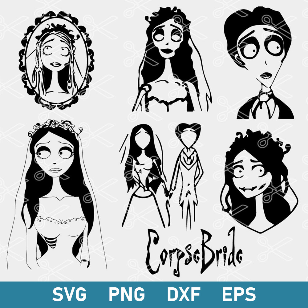 Corpse Bride Bundle Svg, Corpse Bride Svg, Scary Bride Svg,Halloween Svg, Png Dxf Eps Digital File.jpeg