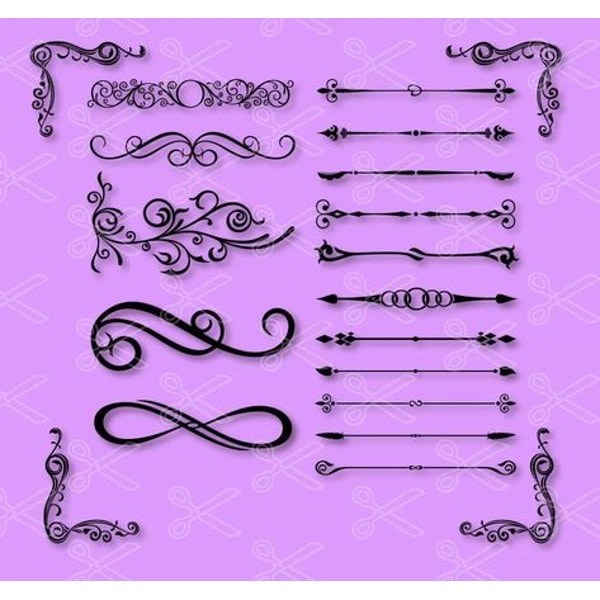 Decorative R Split Decorative Divider Bundle Svg, Decorative Divider Svg, Decor | Inspire ...