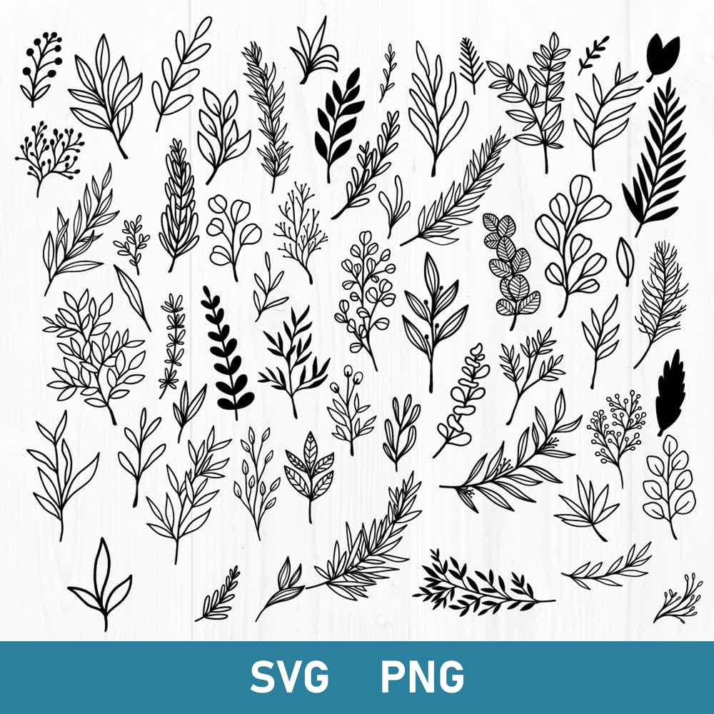 Greenery Bundle Svg, Greenery Svg, Leaves Svg, Leaf Svg, Png Digital File.jpg
