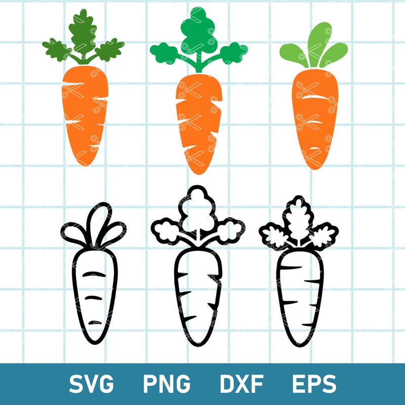 Easter Carrot Bundle Svg, Carrot Svg, Easter Svg, Bunny Svg, Png Dxf Eps Digital File.jpg