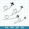 Airplane Bundle Svg, Airplane Svg, Plane Route Heart Path Travel Vacation Svg Png Dxf Eps Digital file.jpg