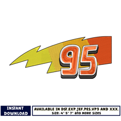 95 mcqueen logo embroidery design
