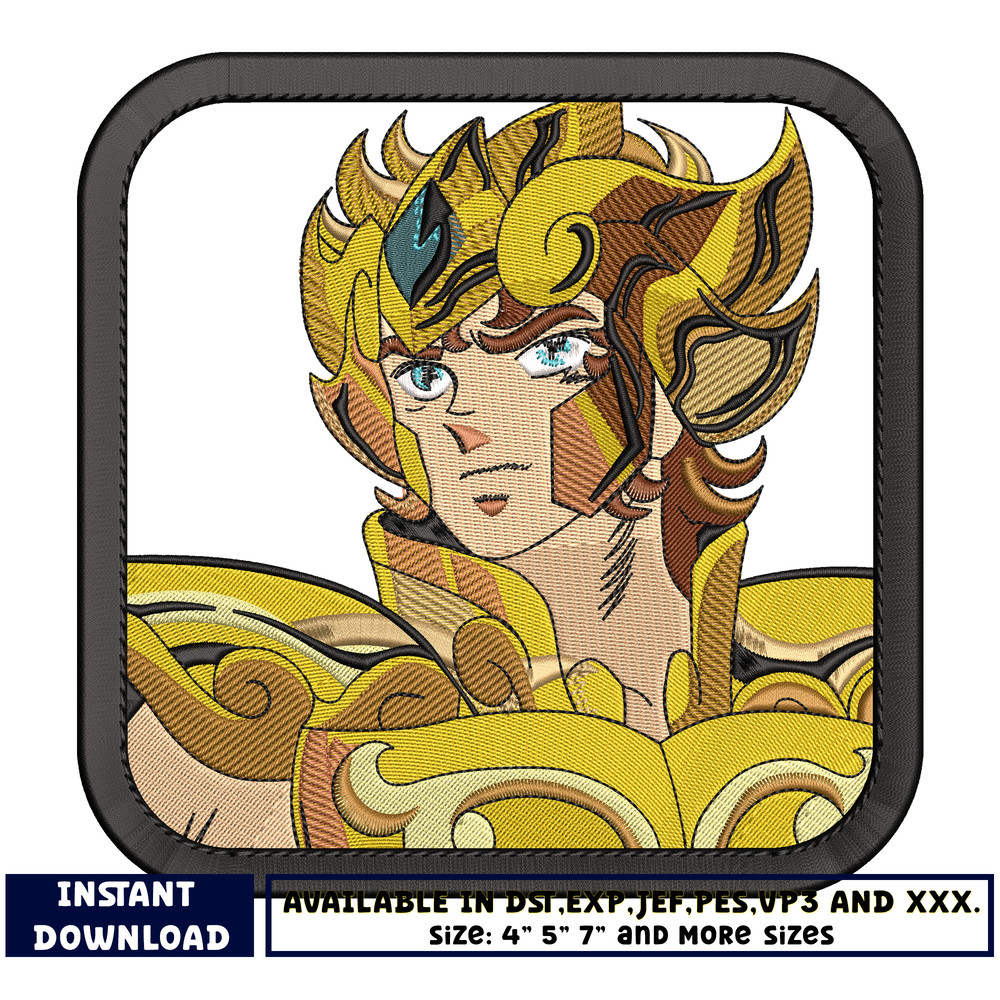 Aioros Sagittarius embroidery design