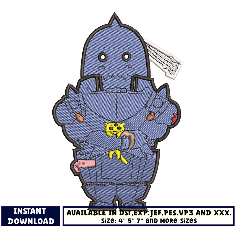 Alphonse Patch embroidery design