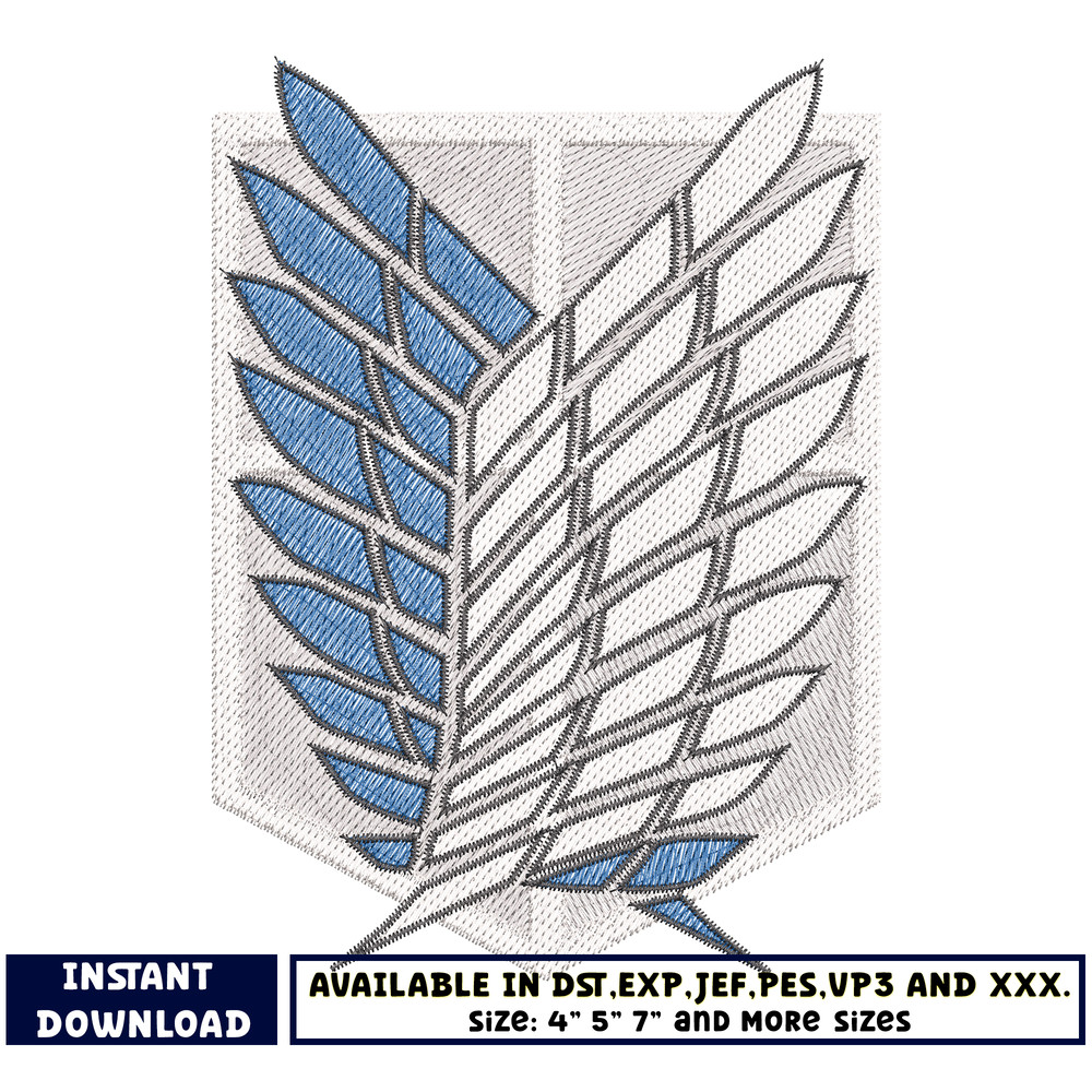 Attack On Titan Scout Symbol embroidery design