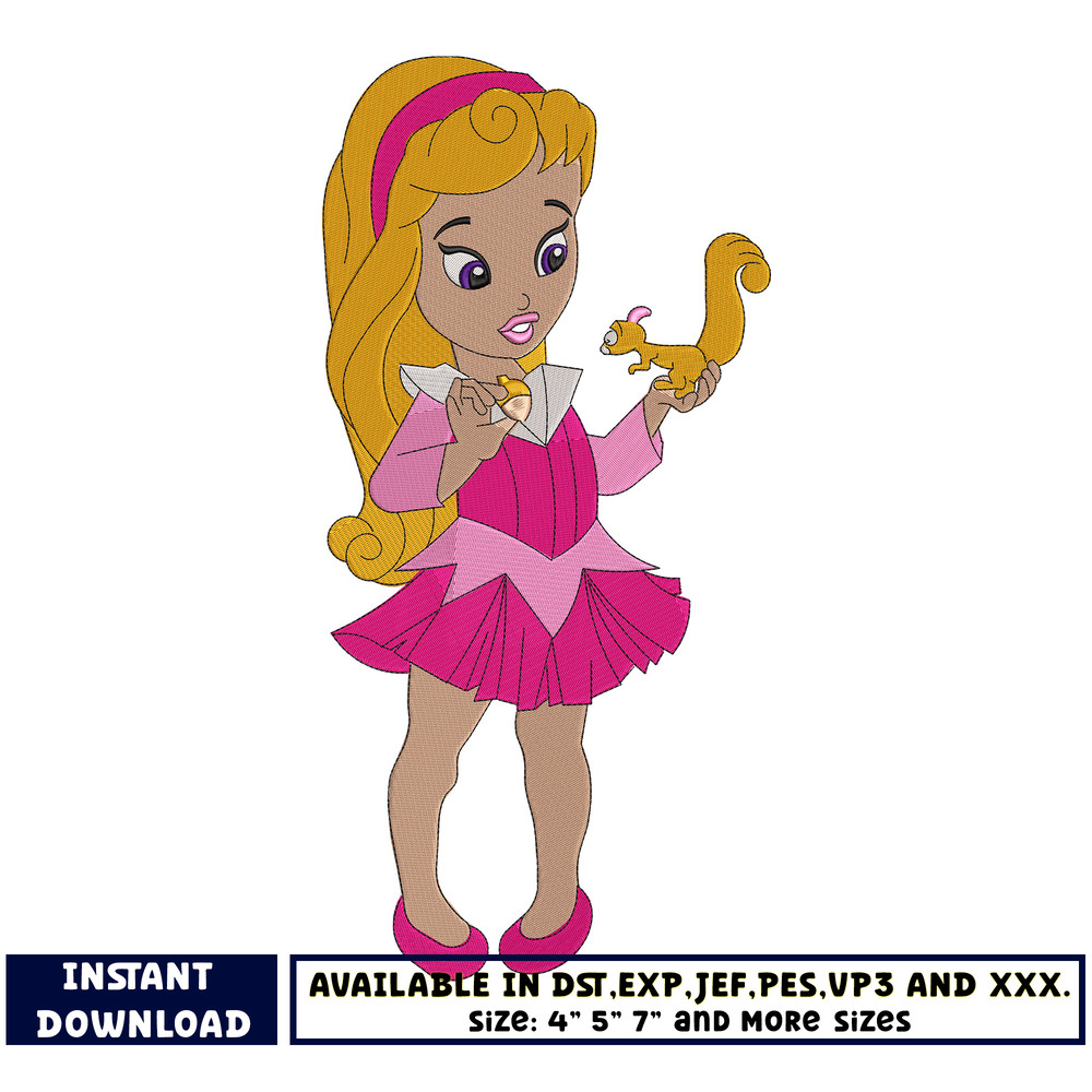 Baby Aurora embroidery design