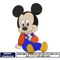 Baby mickey mouse embroidery design