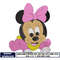 Baby Minnie mouse embroidery design