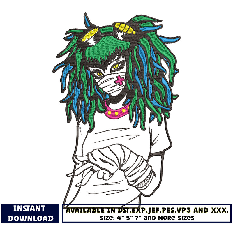 bad girl embroidery design