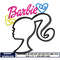 Barbie girl logo embroidey design