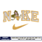 Belle princess nike embroidery design