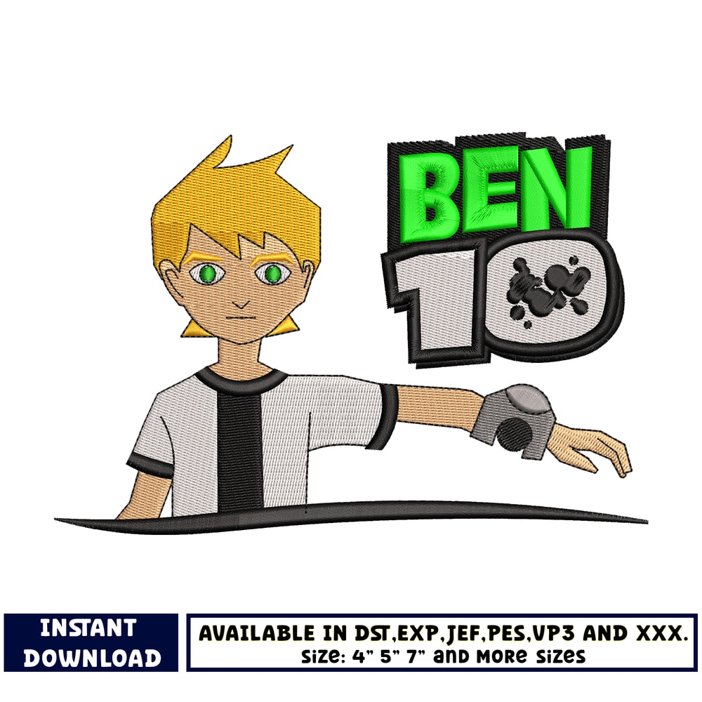 Ben 10 embroidery design
