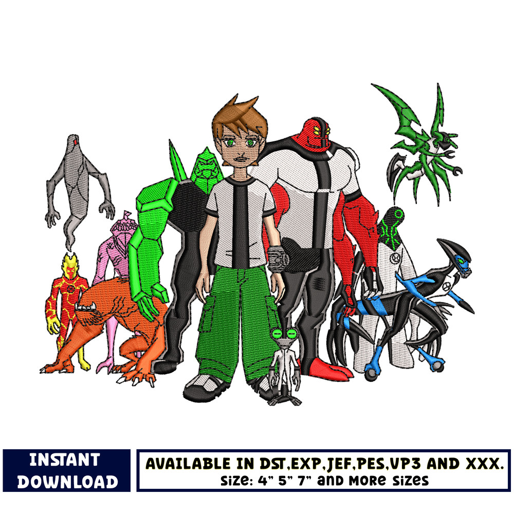 Ben 10 Ultimate Alien embroidery design
