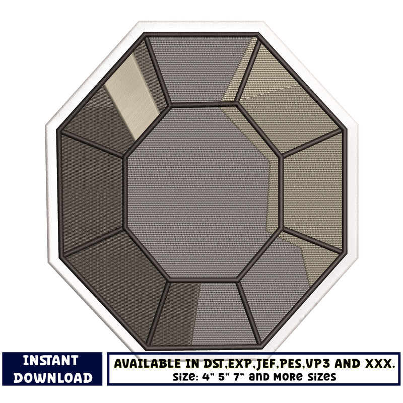 Boulder Badge embroidery design