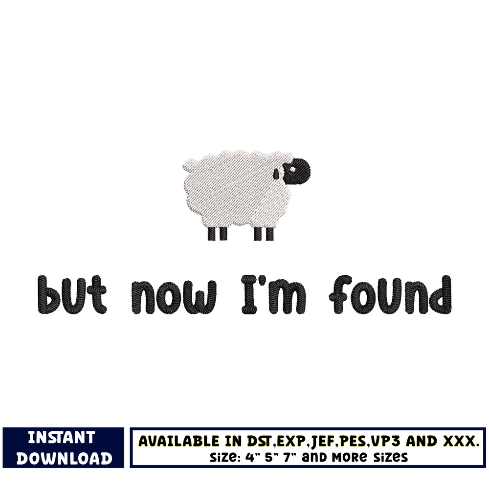 But now I'm found embroidery