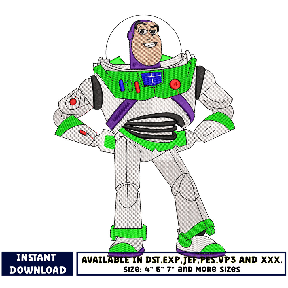 Buzz cartoon embroidery design
