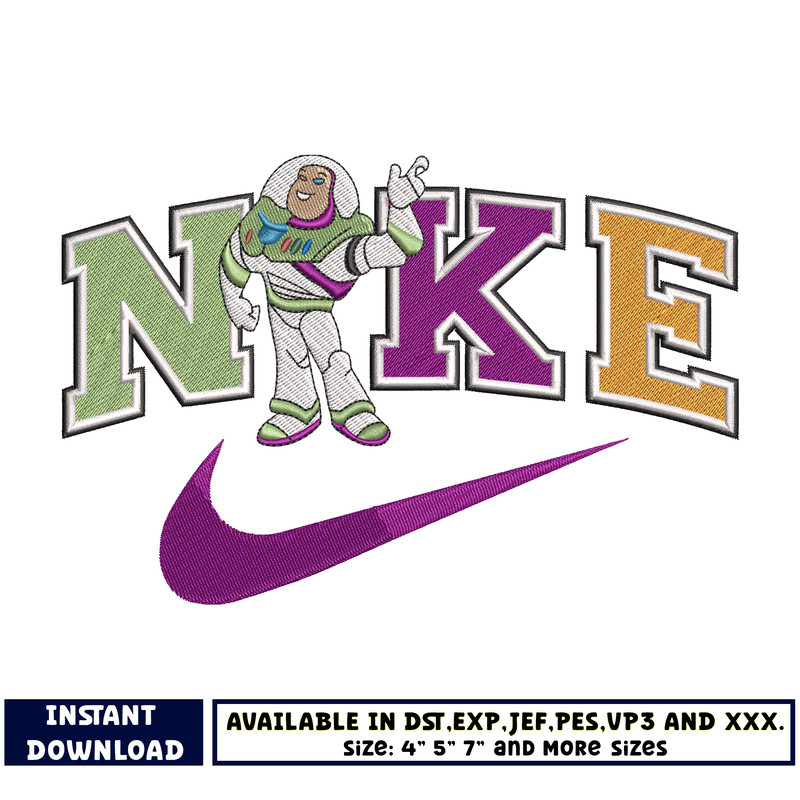 Buzz Lightyear nike embroidery design