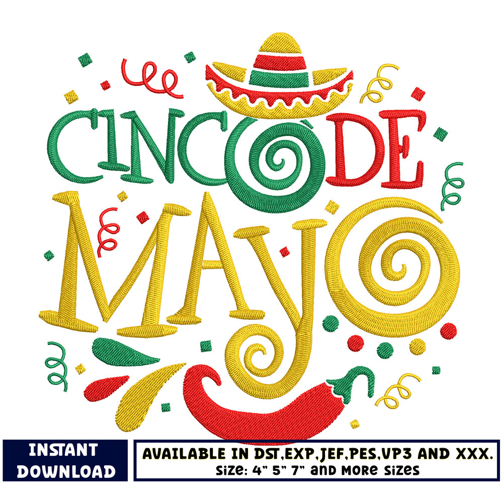 Cincode may embroidery