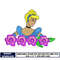 Cinderella flower embroidery design