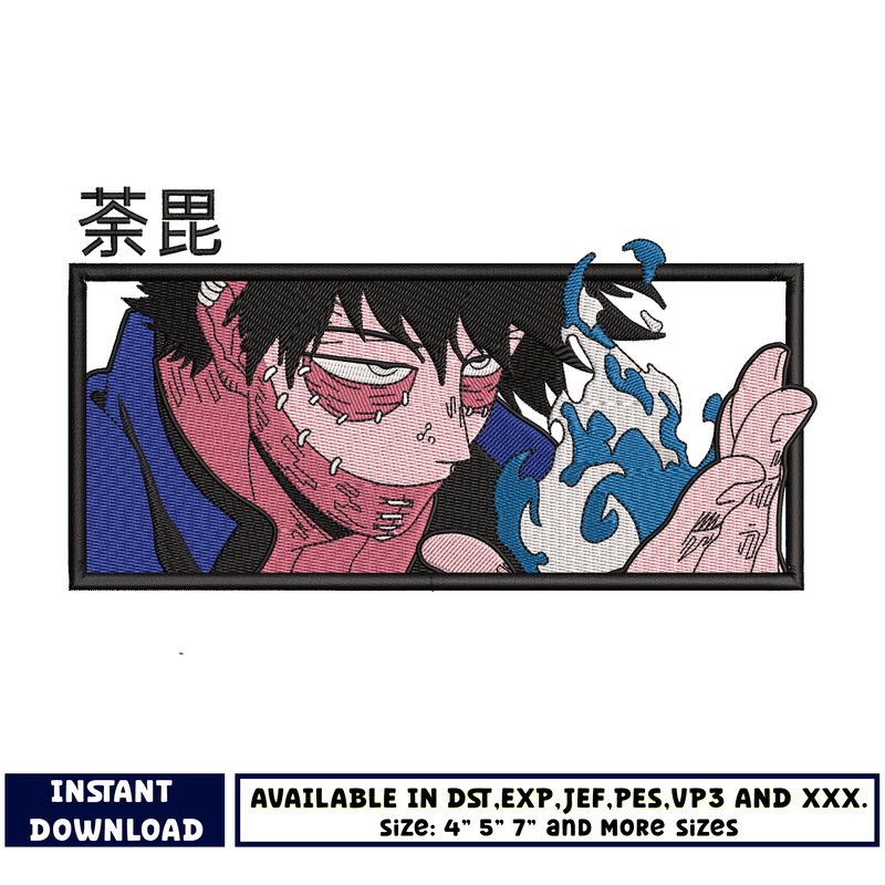 Dabi face embroidery design